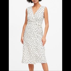 Banana Republic Polka Dot Linen Wrap Dress